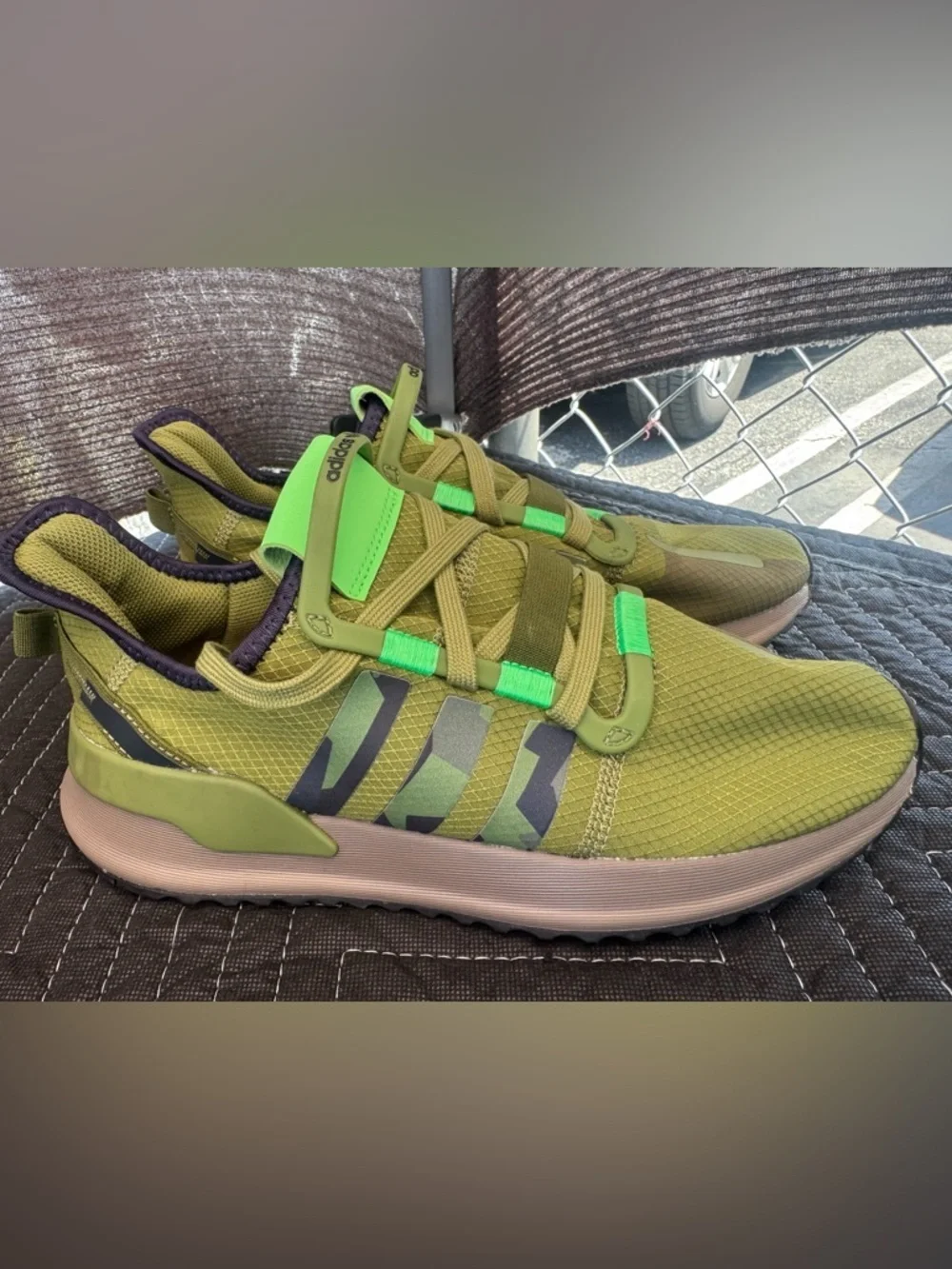 adidas U path  run men’s shoes green size 8.5